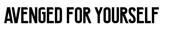 Avenged For Yourself font preview